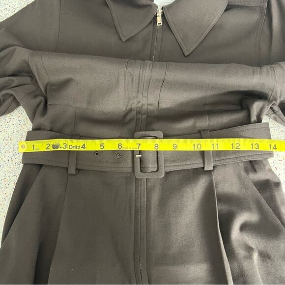 NWT & Other Stories Tailored Long Sleeve Jumpsuit Dark Brown Women’s Size 2 - Picture 12 of 14
